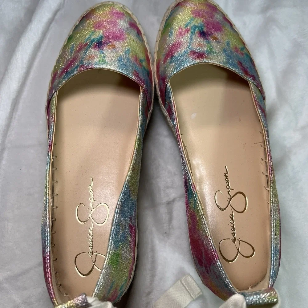 Jessica Simpson Cavien Espadrille Slip-On US Size 9.5 / EU 41 Multicolor Ankle